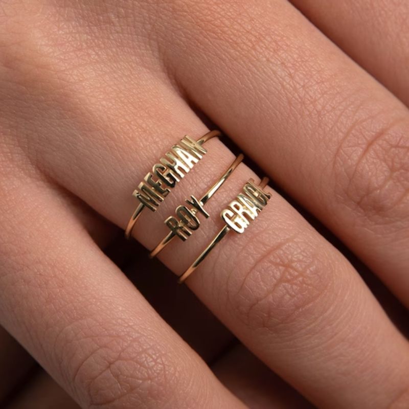 Tiny Name Ring