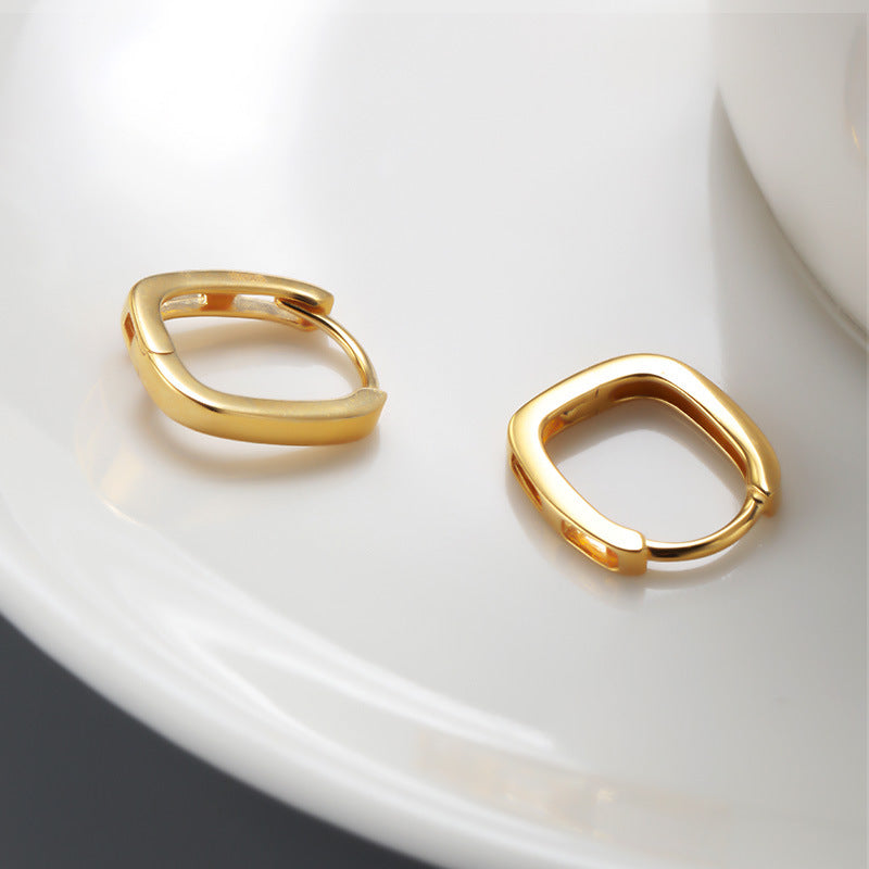 Sterling Silver Rectangular Earrings