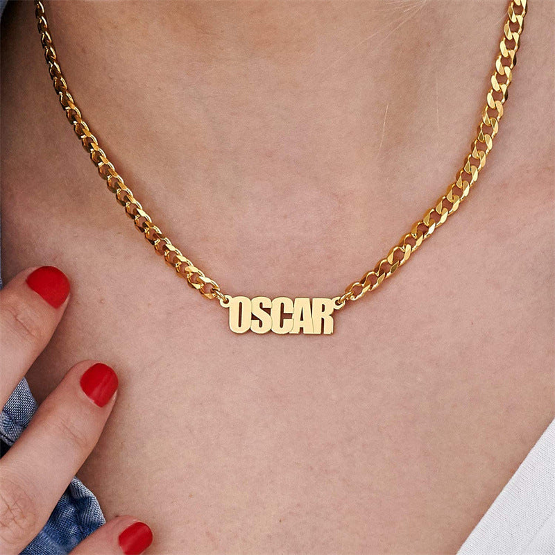 Sterling Silver Cuban Chain Name Necklace