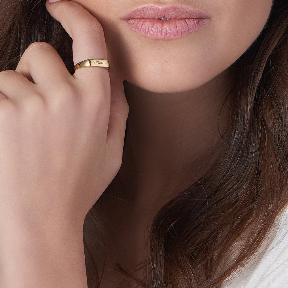 Sterling Silver Custom Name Bar Ring