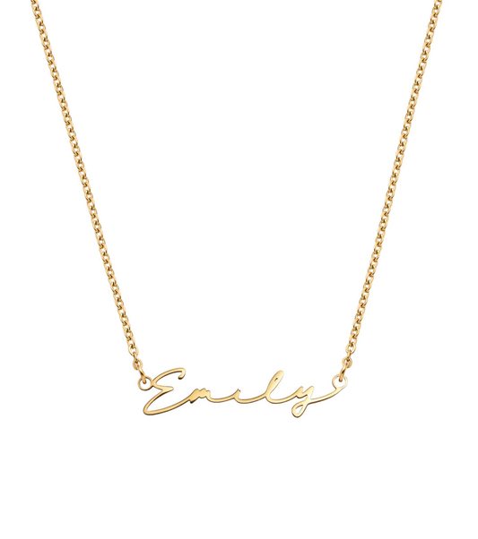 Sterling Silver Handwrite Name Necklace
