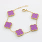 Central Cee Inspired Clover Bracelet – Elegant & Timeless
Elevate your style with this clover bracelet, crafted from high-quality sterling silver and dipped in luxurious gold. Featuring a delicate chain and intricately designed clover-shaped charms, this piece adds a touch of sophistication to any outfit. Inspired by Central Cee’s signature style, it’s the perfect blend of elegance and trend.
