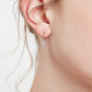 Sterling Silver Cross Zircon Earrings