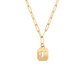 Sterling Silver Link Cut-out Initial Necklace