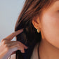 Minimalist Cashew Hoops