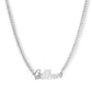 Sterling Silver CZ Chain Name Necklace
