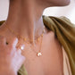Sterling Silver Water Drop Initial Necklace