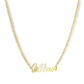 Sterling Silver CZ Chain Name Necklace