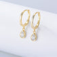 Sterling Silver CZ Earrings Water Drop