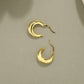 Minimalist Cashew Hoops