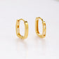 Sterling Silver Rectangular Earrings