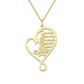 Sterling Silver Heart Shaped Multi Name Necklace